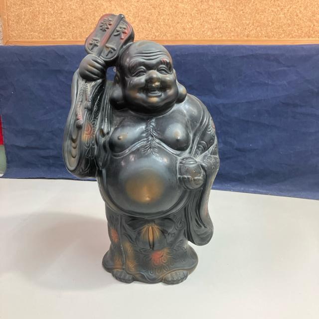 陶器製 七福神 布袋様 置物 笑顔の仏像 扇子付き 高さ約37cm < ホビー  陶器製 七福神 布袋様 置物 笑顔の仏像 扇子付き 高さ約37cm  < ホビーの