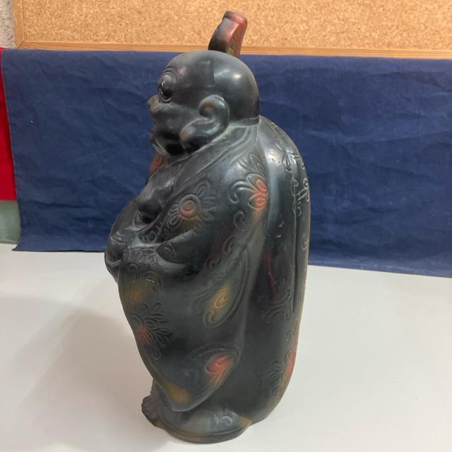 陶器製 七福神 布袋様 置物 笑顔の仏像 扇子付き 高さ約37cm < ホビー  陶器製 七福神 布袋様 置物 笑顔の仏像 扇子付き 高さ約37cm < ホビーの