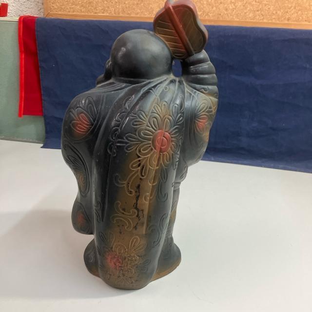 陶器製 七福神 布袋様 置物 笑顔の仏像 扇子付き 高さ約37cm < ホビー  陶器製 七福神 布袋様 置物 笑顔の仏像 扇子付き 高さ約37cm < ホビーの
