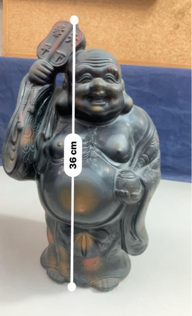 陶器製 七福神 布袋様 置物 笑顔の仏像 扇子付き 高さ約37cm < ホビー  陶器製 七福神 布袋様 置物 笑顔の仏像 扇子付き 高さ約37cm < ホビーの