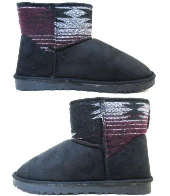 1円~C050新品Conlar Eveネイティブ柄ボア/ムートンブーツM⇒26a黒♂ < 男性ファッション  1円~C050新品Conlar Eveネイティブ柄ボア/ムートンブーツM⇒26a黒♂ < 男性ファッションの