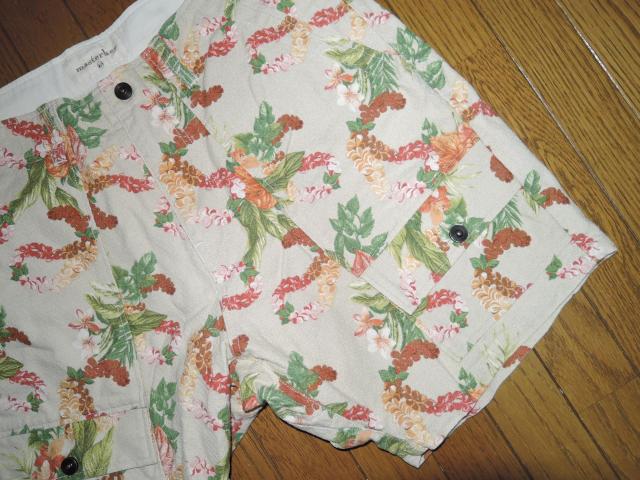 masterkey マスターキー アロハ柄 ショーツ 2 花柄 6ポケ ブッシュ ハーフパンツ < 男性ファッション masterkey マスターキー アロハ柄 ショーツ 2 花柄 6ポケ ブッシュ ハーフパンツ < 男性ファッションの