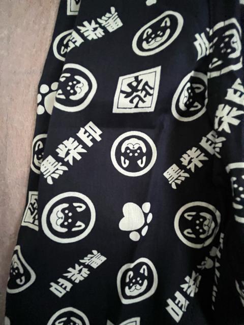 Lサイズ!高貴紳士的!商標登録!黒柴印 和んこ堂!後ポケット付き!前閉じ!ひざ下丈!ステテコ!濃紺系色合い! < 男性ファッション  Lサイズ!高貴紳士的!商標登録!黒柴印 和んこ堂!後ポケット付き!前閉じ!ひざ下丈!ステテコ!濃紺系色合い! < 男性ファッションの