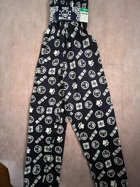 Lサイズ!高貴紳士的!商標登録!黒柴印 和んこ堂!後ポケット付き!前閉じ!ひざ下丈!ステテコ!濃紺系色合い! < 男性ファッション  Lサイズ!高貴紳士的!商標登録!黒柴印 和んこ堂!後ポケット付き!前閉じ!ひざ下丈!ステテコ!濃紺系色合い! < 男性ファッションの