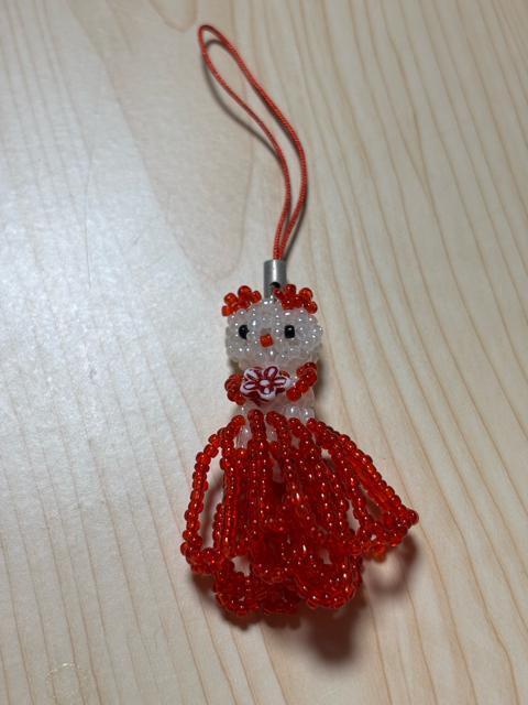中古★ビーズのハンドメイド長期保管★金具変色あり★ドレスキティ風ストラップ < おもちゃ 中古★ビーズのハンドメイド長期保管★金具変色あり★ドレスキティ風ストラップ < おもちゃの