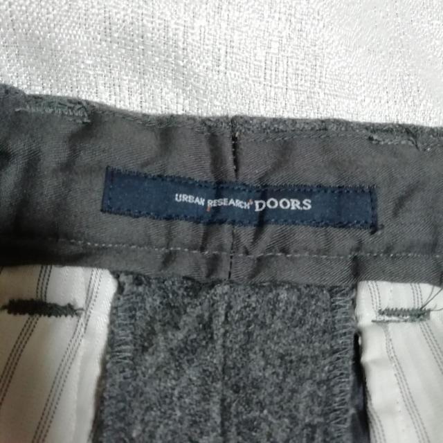 URBAN RESEARCH DOORS ウールパンツ ウールスラックス メンズ グレー 日本製 ストレート < ブランド URBAN RESEARCH DOORS ウールパンツ ウールスラックス メンズ グレー 日本製 ストレート < ブランドの