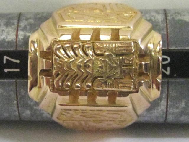 極美品 男女兼用 18K 18金リング 指輪 印台 古代中世柄 #18.5~19 < 女性アクセサリー/時計 極美品 男女兼用 18K 18金リング 指輪 印台 古代中世柄 #18.5~19 < 女性アクセサリー/時計の