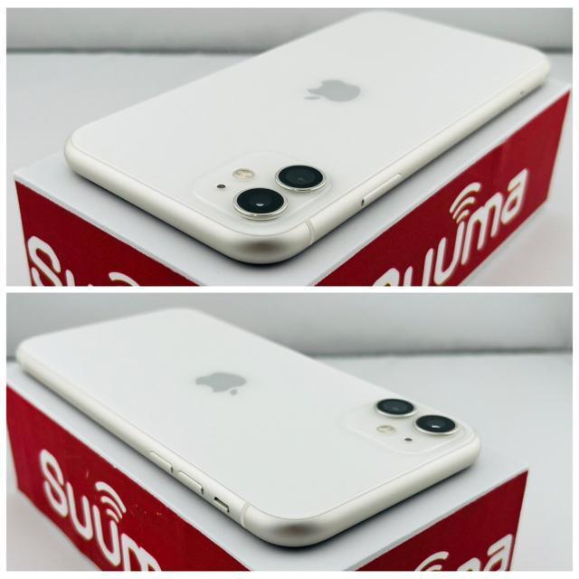 S 100% iPhone 11 64 GB SIM�t���[ �z���C�g �{�� �� �Ɠd/AV�� 