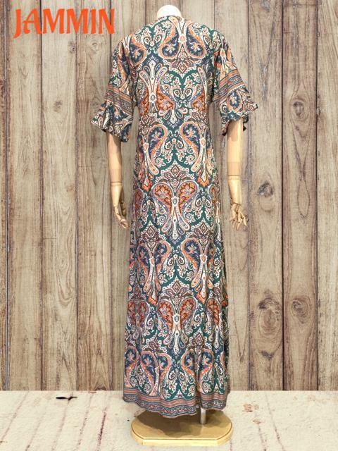アジアンペーズリー柄ロングワンピ★アジアン★エスニック★ワンピース < 女性ファッション  アジアンペーズリー柄ロングワンピ★アジアン★エスニック★ワンピース < 女性ファッションの