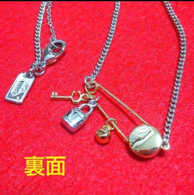 COACH セーフティピン チャーム ネックレス、美品 < ブランド  COACH セーフティピン チャーム ネックレス、美品 < ブランドの
