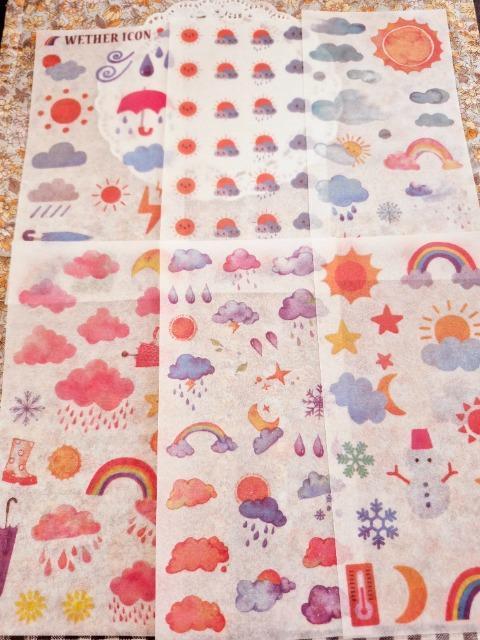 新品☆お天気柄シールシートセット6枚☆ < インテリア/ライフ 新品☆お天気柄シールシートセット6枚☆ < インテリア/ライフの