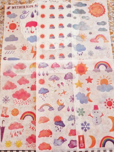 新品☆お天気柄シールシートセット6枚☆ < インテリア/ライフ 新品☆お天気柄シールシートセット6枚☆ < インテリア/ライフの