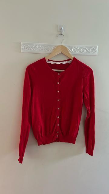 アースミュージック&エコロジー UVウォッシャブルカーディガン 長袖カーディガン 赤 レッド M < ブランド アースミュージック&エコロジー UVウォッシャブルカーディガン 長袖カーディガン 赤 レッド M < ブランドの