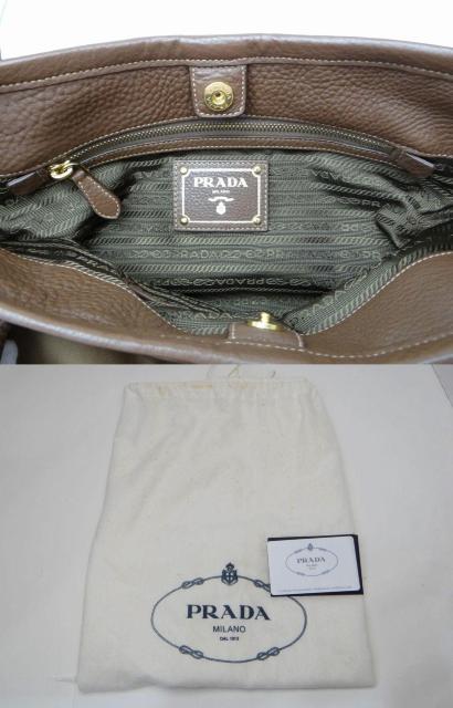 PRADA プラダ BR4420 TESSUTO VIT.DAI 2WAYトートバッグ ブラウン < ブランド PRADA プラダ BR4420 TESSUTO VIT.DAI 2WAYトートバッグ ブラウン < ブランドの