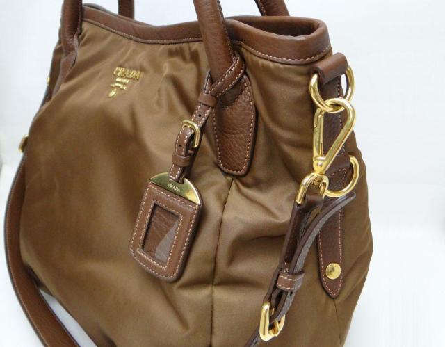 PRADA プラダ BR4420 TESSUTO VIT.DAI 2WAYトートバッグ ブラウン < ブランド PRADA プラダ BR4420 TESSUTO VIT.DAI 2WAYトートバッグ ブラウン < ブランドの