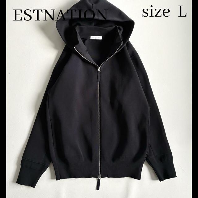 ◆美品◆3.6万◆エストネーション◆ミラノリブフーディーブルゾン◆パーカー◆L < 男性ファッション ◆美品◆3.6万◆エストネーション◆ミラノリブフーディーブルゾン◆パーカー◆L < 男性ファッションの