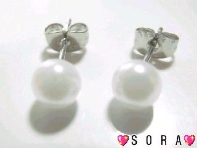 【ステンレス】ホワイトパールピアス 6mm < 女性アクセサリー/時計 【ステンレス】ホワイトパールピアス 6mm < 女性アクセサリー/時計の