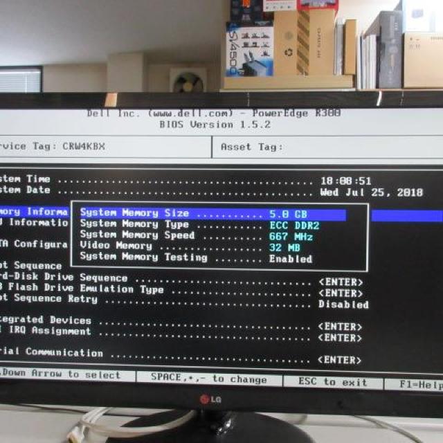 [CRW4KBX] 1UbNT[o[ DELL PowerEdge R300 RAM-5GB Cel  PC{/Ӌ@ 