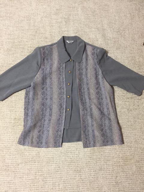 491.新品☆重ね着風七分袖ブラウス☆グレー配色☆サイズ11号 < 女性ファッション  491.新品☆重ね着風七分袖ブラウス☆グレー配色☆サイズ11号  < 女性ファッションの