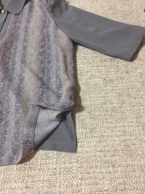 491.新品☆重ね着風七分袖ブラウス☆グレー配色☆サイズ11号 < 女性ファッション  491.新品☆重ね着風七分袖ブラウス☆グレー配色☆サイズ11号 < 女性ファッションの