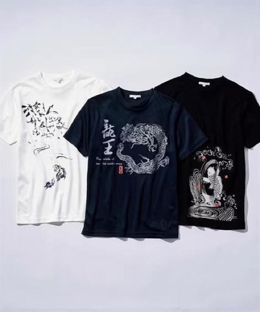 Mサイズ!3枚セット!高貴紳士的!男気溢れる!和柄!吸汗速乾!メッシュ素材!半袖Tシャツ!新品! < 男性ファッション  Mサイズ!3枚セット!高貴紳士的!男気溢れる!和柄!吸汗速乾!メッシュ素材!半袖Tシャツ!新品!  < 男性ファッションの