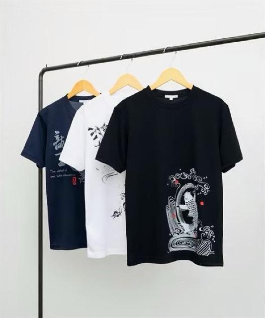 Mサイズ!3枚セット!高貴紳士的!男気溢れる!和柄!吸汗速乾!メッシュ素材!半袖Tシャツ!新品! < 男性ファッション  Mサイズ!3枚セット!高貴紳士的!男気溢れる!和柄!吸汗速乾!メッシュ素材!半袖Tシャツ!新品! < 男性ファッションの