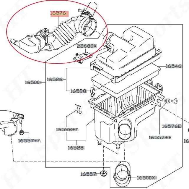 C25 �Z���i �G�A�_�N�g �z�[�X 16576-CY000 16576-CY00A CN25 CN �� ������/�o�C�N