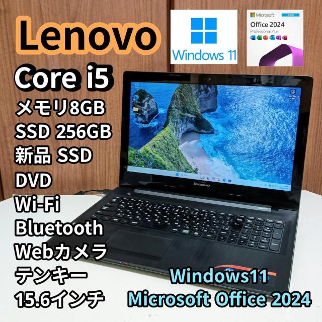 Lenovo Corei5 ������8GB SSD256GB DVD Web�J���� Windows11 Office2024 �m�[�g  �� PC�{��/���Ӌ@��� 