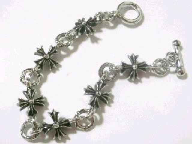 激渋ッ!高級感【プラチナ】クロムハーツ風♪クロスブレスレット T < 男性アクセサリー/時計 激渋ッ!高級感【プラチナ】クロムハーツ風♪クロスブレスレット T < 男性アクセサリー/時計の