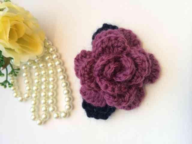 ハンドメイド ブローチ コサージュ 薔薇 パープル アナスイ好き < 女性ファッション  ハンドメイド ブローチ コサージュ 薔薇 パープル アナスイ好き < 女性ファッションの