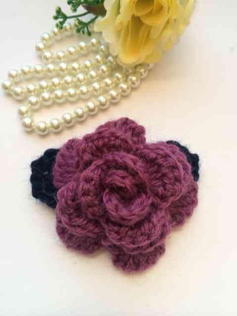 ハンドメイド ブローチ コサージュ 薔薇 パープル アナスイ好き < 女性ファッション  ハンドメイド ブローチ コサージュ 薔薇 パープル アナスイ好き < 女性ファッションの
