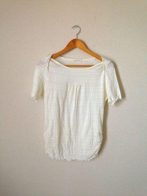MAKELET メイクレット◆オフホワイト ふわふわワッフル素材 カットソー Tシャツ◆Lサイズ < ブランド  MAKELET メイクレット◆オフホワイト ふわふわワッフル素材 カットソー Tシャツ◆Lサイズ  < ブランドの