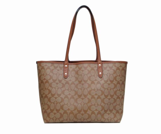 COACH コーチ F36658 シグネチャー PVC リバーシブル ショルダートートバッグ ポーチ付 ブラウン<美品> < ブランド COACH コーチ F36658 シグネチャー PVC リバーシブル ショルダートートバッグ ポーチ付 ブラウン<美品> < ブランドの