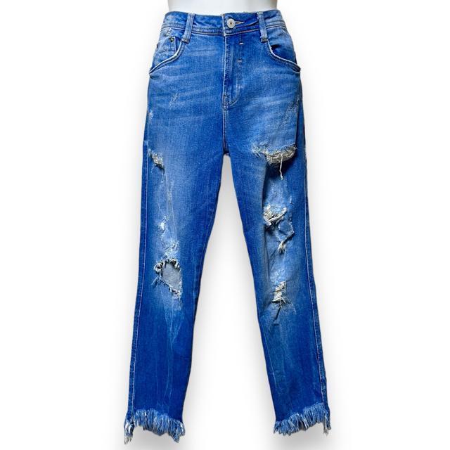 【ZARA】ダメージ&クラッシュ加工☆デニムパンツ < ブランド  【ZARA】ダメージ&クラッシュ加工☆デニムパンツ < ブランドの