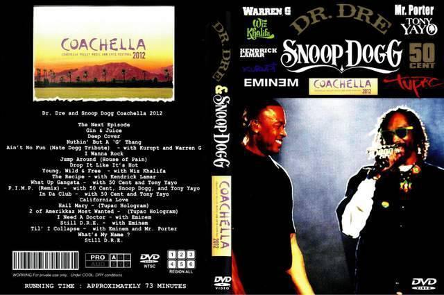 COACHELLA hiphop ՓT 2012 SNOOP DOG DR.DRE pop   CD/DVD/rfI 