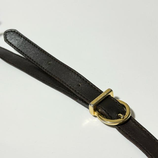 Salvatore Ferragamo �t�F���K�� ���@�����{�� �J�[�t ���U�[ �V�����_�[�o�b�O �u���E�� �S�[���h���� �� �u�����h�� 