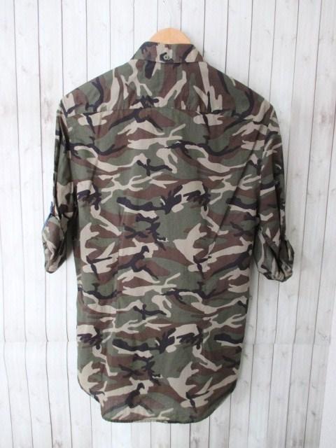 ☆ZARA/ザラ カモフラージュ柄 ロールアップシャツ/長袖/メンズ/S☆新品 < ブランド  ☆ZARA/ザラ カモフラージュ柄 ロールアップシャツ/長袖/メンズ/S☆新品 < ブランドの