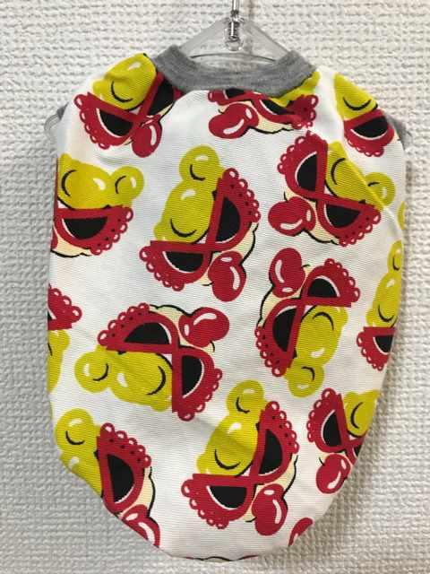 ★ハンドメイド ヒスミニ シャツ フェイス柄 星 赤 犬服 S★ < ペット/手芸/園芸  ★ハンドメイド ヒスミニ シャツ フェイス柄 星 赤 犬服 S★  < ペット/手芸/園芸の