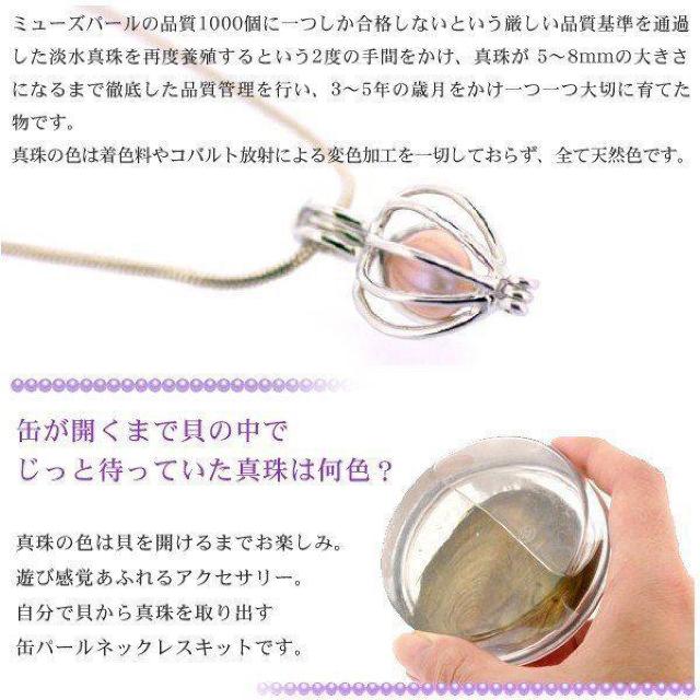 ネックレス 真珠の缶詰 自作キット 世界に一つの真珠アクセを作る 5〜8mm玉 ギフトBOX入り 雑貨 レディース < 女性アクセサリー/時計  ネックレス 真珠の缶詰 自作キット 世界に一つの真珠アクセを作る 5〜8mm玉 ギフトBOX入り 雑貨 レディース < 女性アクセサリー/時計の
