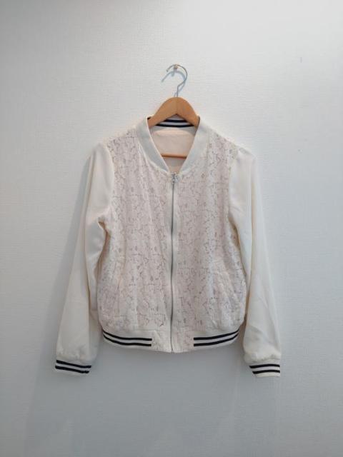 OLIVE des OLIVE オリーブ デ オリーブ◆リバーシブル アイボリー レース ジャケット ジャンパー < ブランド  OLIVE des OLIVE オリーブ デ オリーブ◆リバーシブル アイボリー レース ジャケット ジャンパー < ブランドの