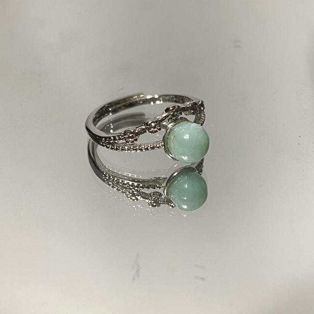 《No.R063》ドミニカ共和国 天然石ラリマー フリーサイズリング < 男性アクセサリー/時計  《No.R063》ドミニカ共和国 天然石ラリマー フリーサイズリング  < 男性アクセサリー/時計の