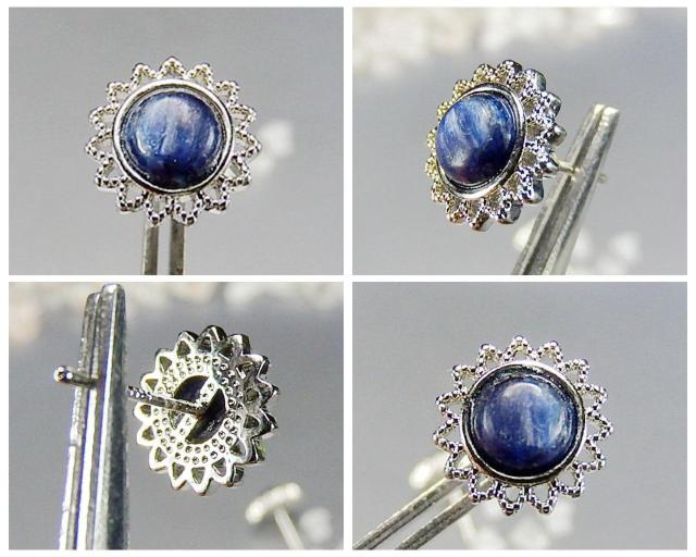 オシャレAAAカイヤナイト天然石ピアス925銀ポスト アンティーク < 女性アクセサリー/時計  オシャレAAAカイヤナイト天然石ピアス925銀ポスト アンティーク < 女性アクセサリー/時計の