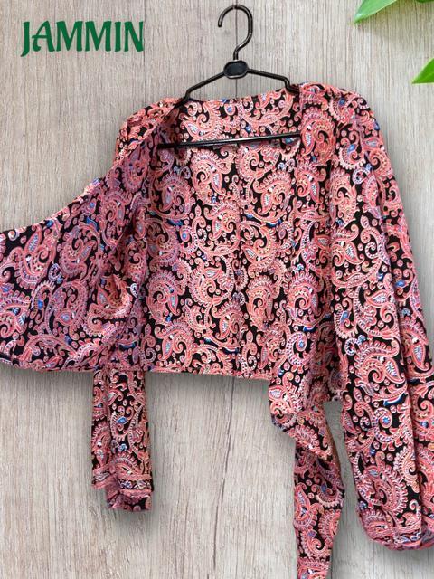 ペーズリー柄フレア袖ボレロ★アジアン★チョリ★エスニック < 女性ファッション ペーズリー柄フレア袖ボレロ★アジアン★チョリ★エスニック < 女性ファッションの