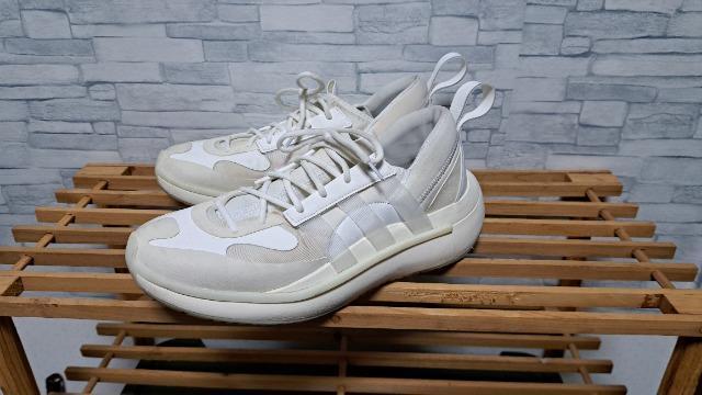 ☆Y-3 ワイスリー ロゴ レザー スニーカー/27.0cm/メンズ/白☆新作モデル < ブランド ☆Y-3 ワイスリー ロゴ レザー スニーカー/27.0cm/メンズ/白☆新作モデル < ブランドの