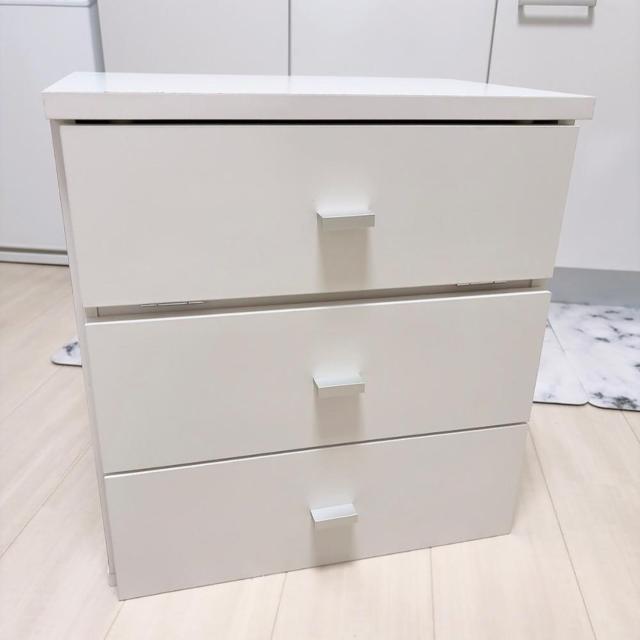 ◆コンパクトドレッサー◆ホワイト完成品★大容量!!着払いのみ < インテリア/ライフ  ◆コンパクトドレッサー◆ホワイト完成品★大容量!!着払いのみ < インテリア/ライフの
