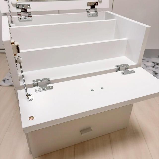 ◆コンパクトドレッサー◆ホワイト完成品★大容量!!着払いのみ < インテリア/ライフ  ◆コンパクトドレッサー◆ホワイト完成品★大容量!!着払いのみ < インテリア/ライフの