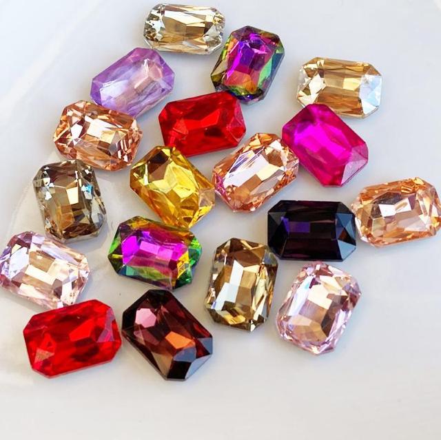 ガラスストーン14×10o16個長方形暖色系 < ペット/手芸/園芸 ガラスストーン14×10o16個長方形暖色系 < ペット/手芸/園芸の