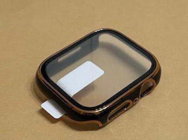 Apple Watch アップル ウォッチ プラスチック 文字盤 ケース カバー 45mm ブラック+ゴールド < 男性アクセサリー/時計 Apple Watch アップル ウォッチ プラスチック 文字盤 ケース カバー 45mm ブラック+ゴールド < 男性アクセサリー/時計の