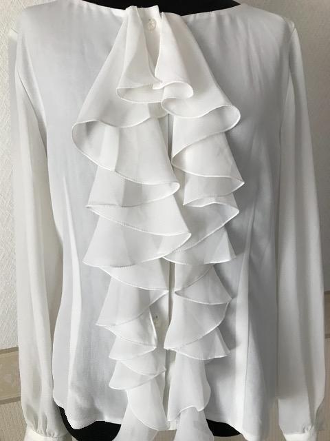 フリルブラウス 東京ブラウス 白 < 女性ファッション フリルブラウス 東京ブラウス 白 < 女性ファッションの