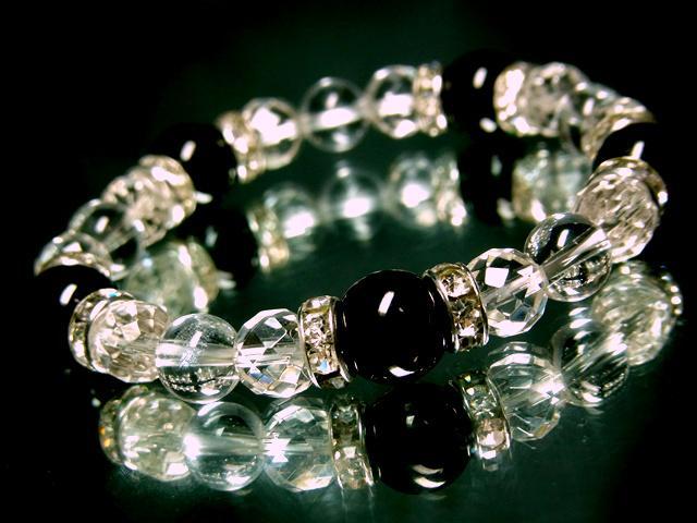 オニキス10ミリ§64面カット水晶§水晶§8ミリ§銀ロンデル < 女性アクセサリー/時計  オニキス10ミリ§64面カット水晶§水晶§8ミリ§銀ロンデル  < 女性アクセサリー/時計の